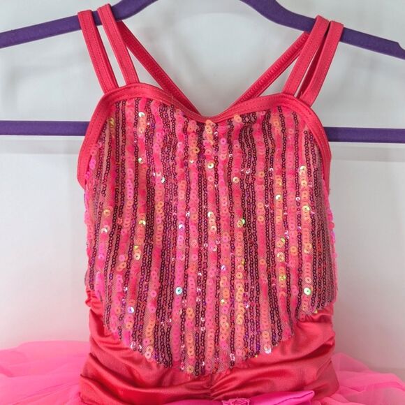 Weissman Showtime 12473 At The Zoo Sequin Stripe Tonal Layered Tutu Dress SC - Picture 4 of 9